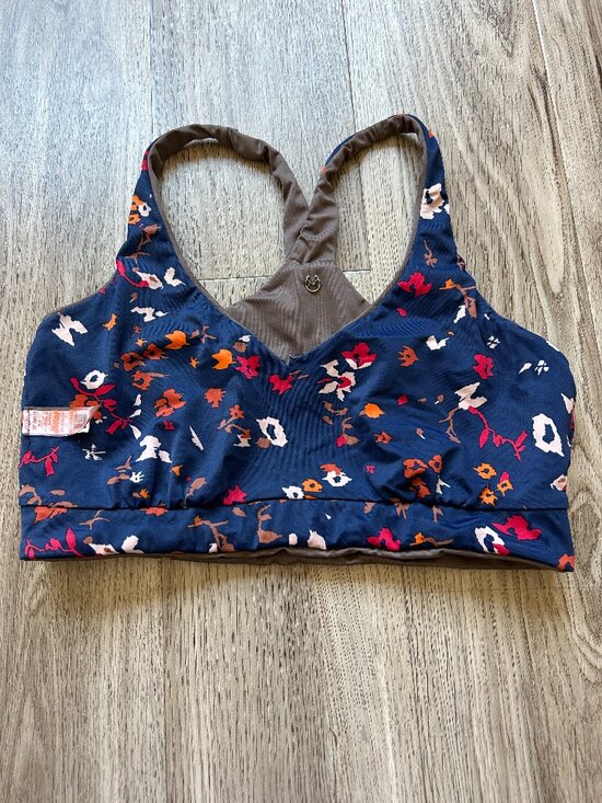 Maaji Other - Maaji Reversible Sports Bra Bikini Top Brown and Blue Florals Size L